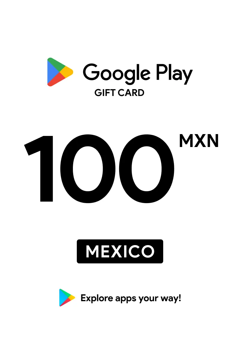Google Play 100 MXN Gift Card (Mexico) - Digital Key