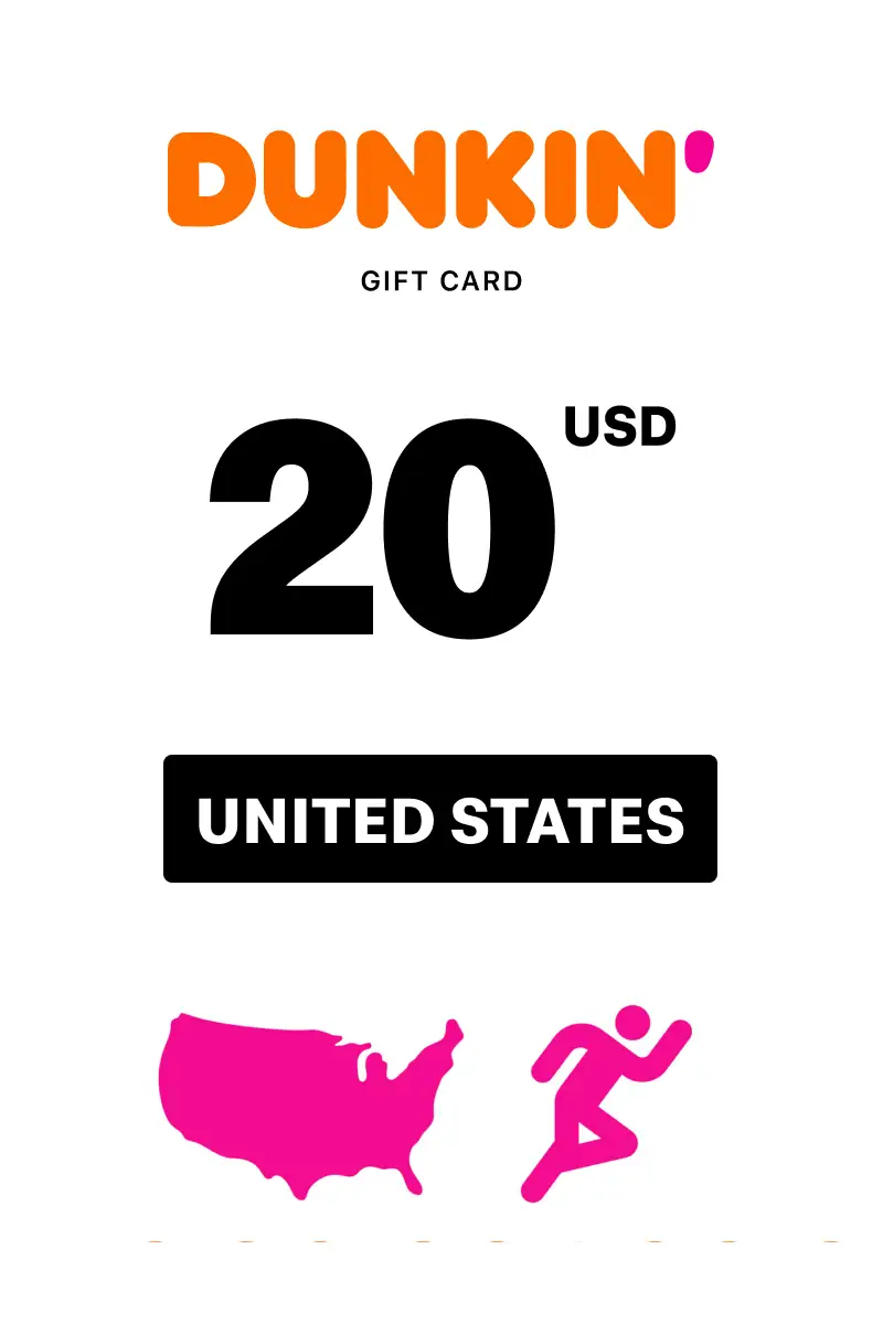 Dunkin 20 USD Gift Card (United States) - Digital Key