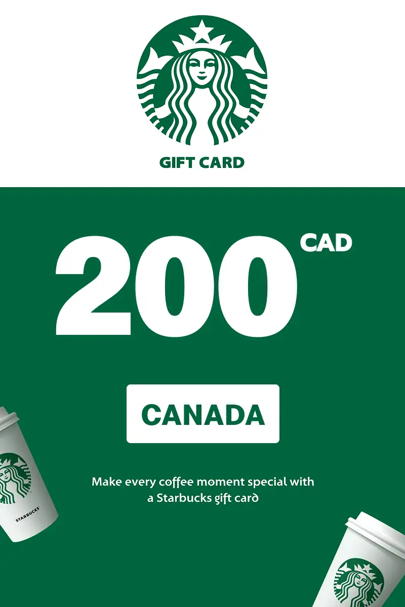 Starbucks 200 CAD Gift Card (Canada) - Digital Key