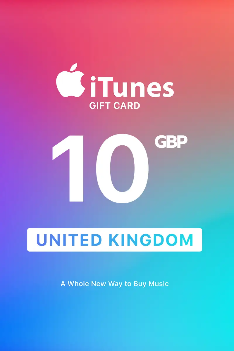 Apple iTunes 10 GBP Gift Card (United Kingdom) - Digital Key