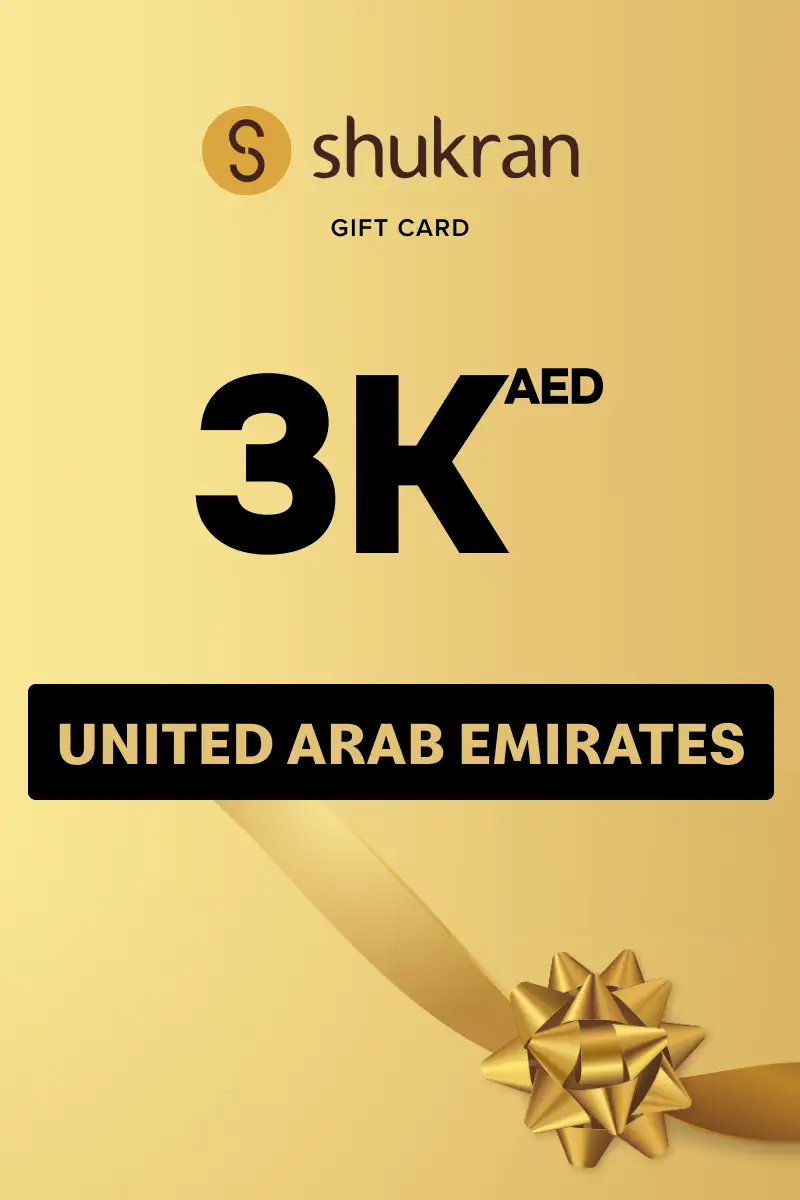 Shukran 3000 AED Gift Card (United Arab Emirates) - Digital Key