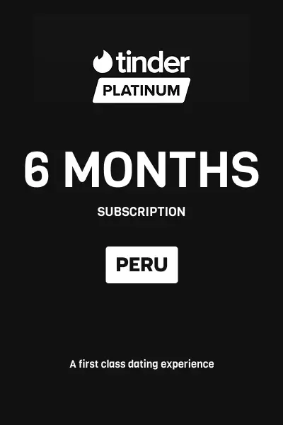 Tinder Platinum 6 Months Subscription (Peru) - Digital Key