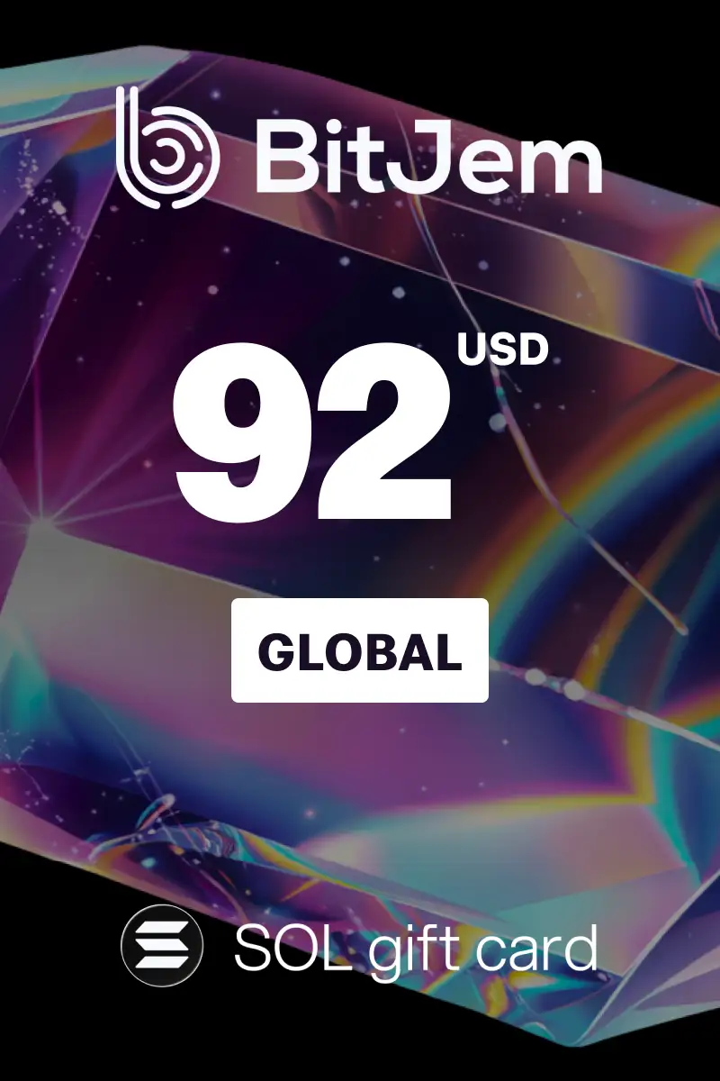 BitJem (SOL) 92 USD Crypto Gift Card (Global) - Digital Key