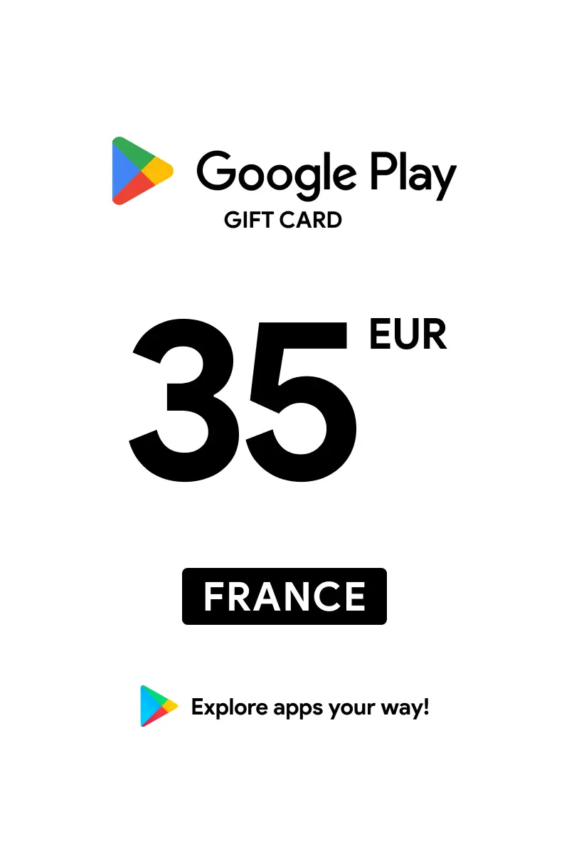 Google Play 35 EUR Gift Card (France) - Digital Key