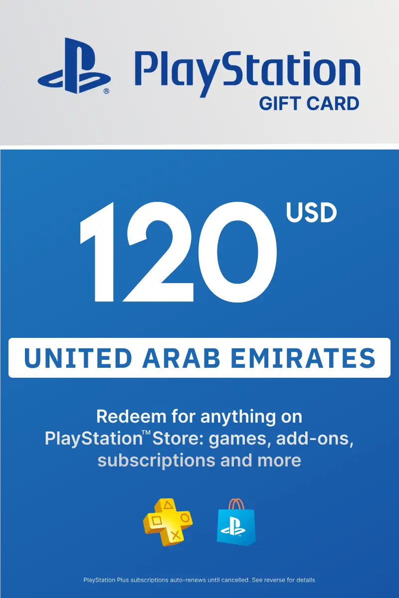 PlayStation Store 120 USD Gift Card (United Arab Emirates) - Digital Key