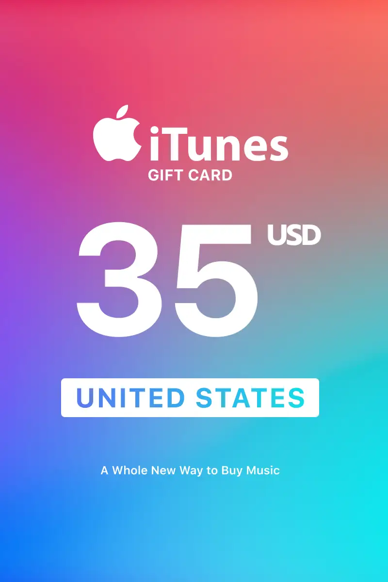 Apple iTunes 35 USD Gift Card (United States) - Digital Key