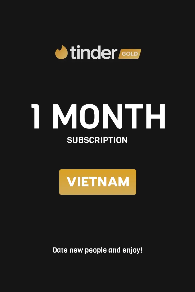 Tinder Gold 1 Month Subscription (Vietnam) - Digital Key