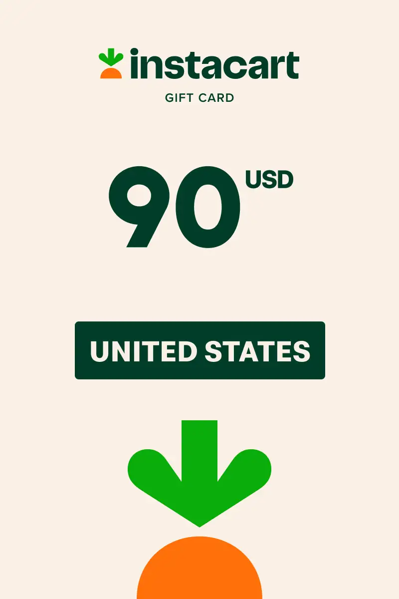Instacart 90 USD Gift Card (United States) - Digital Key