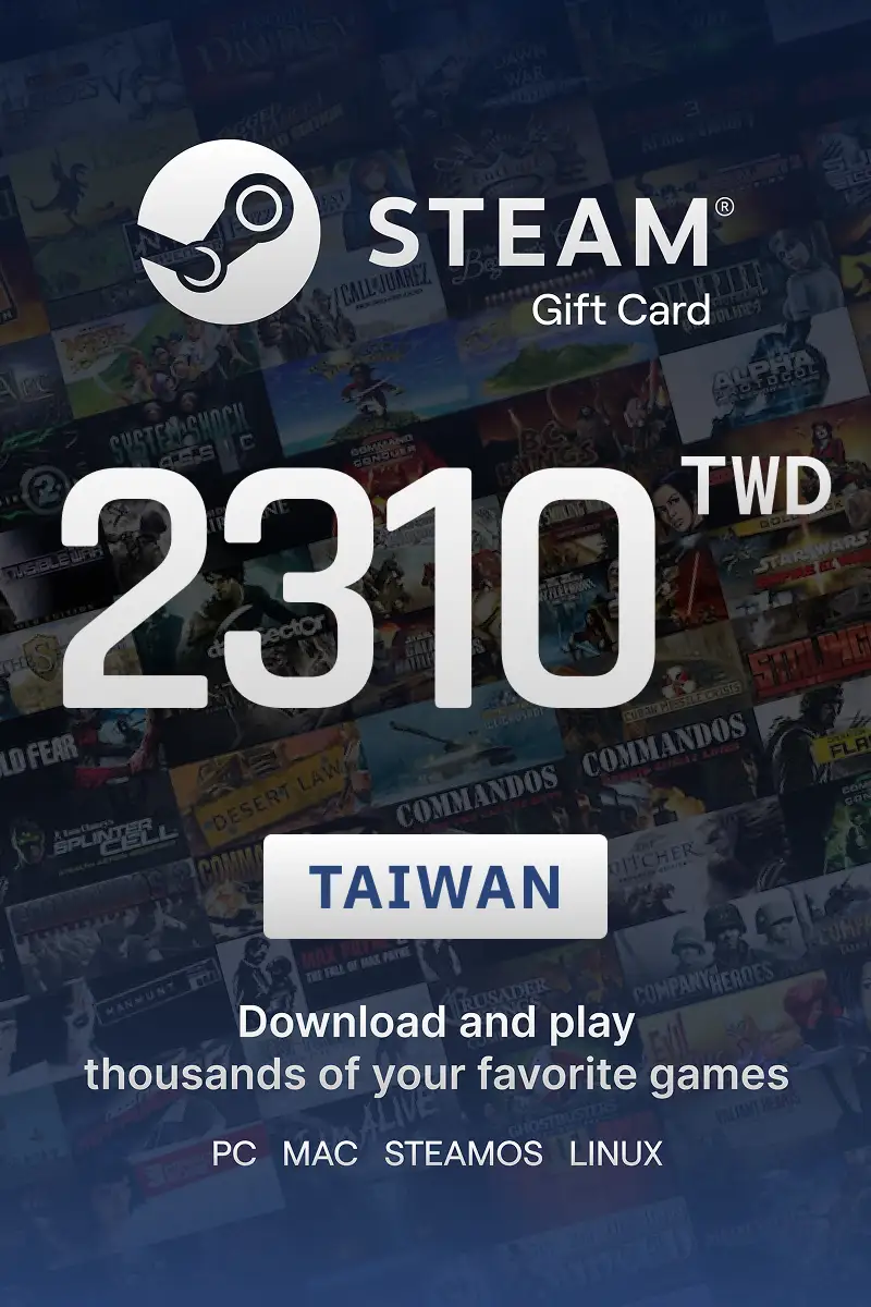 Steam Wallet 2310 TWD Gift Card (Taiwan) - Digital Key