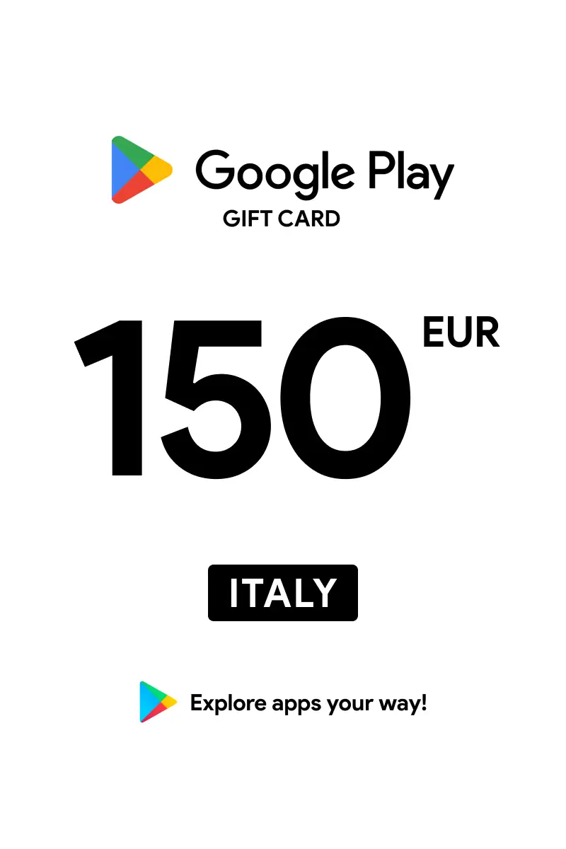 Google Play 150 EUR Gift Card (Italy) - Digital Key