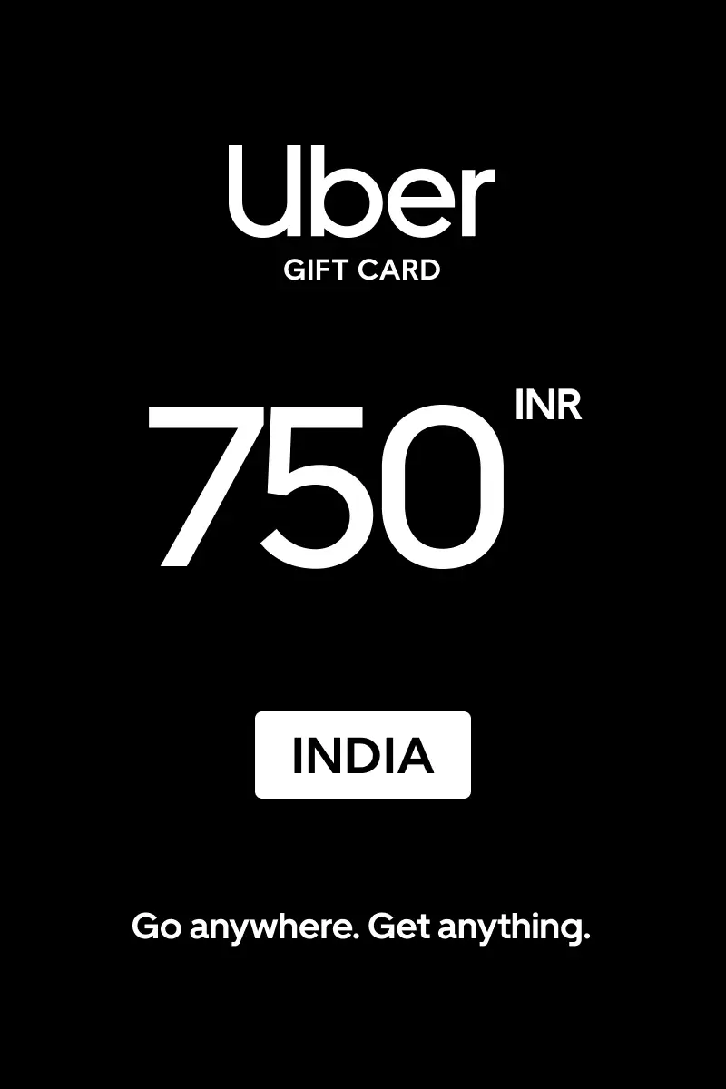 Uber 750 INR Gift Card (India) - Digital Key