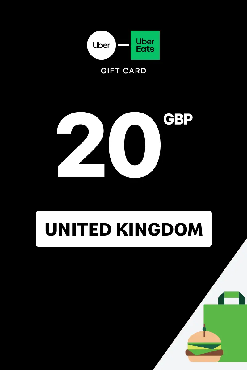 Uber Rides and Uber Eats 20 GBP Gift Card (United Kingdom) - Digital Key