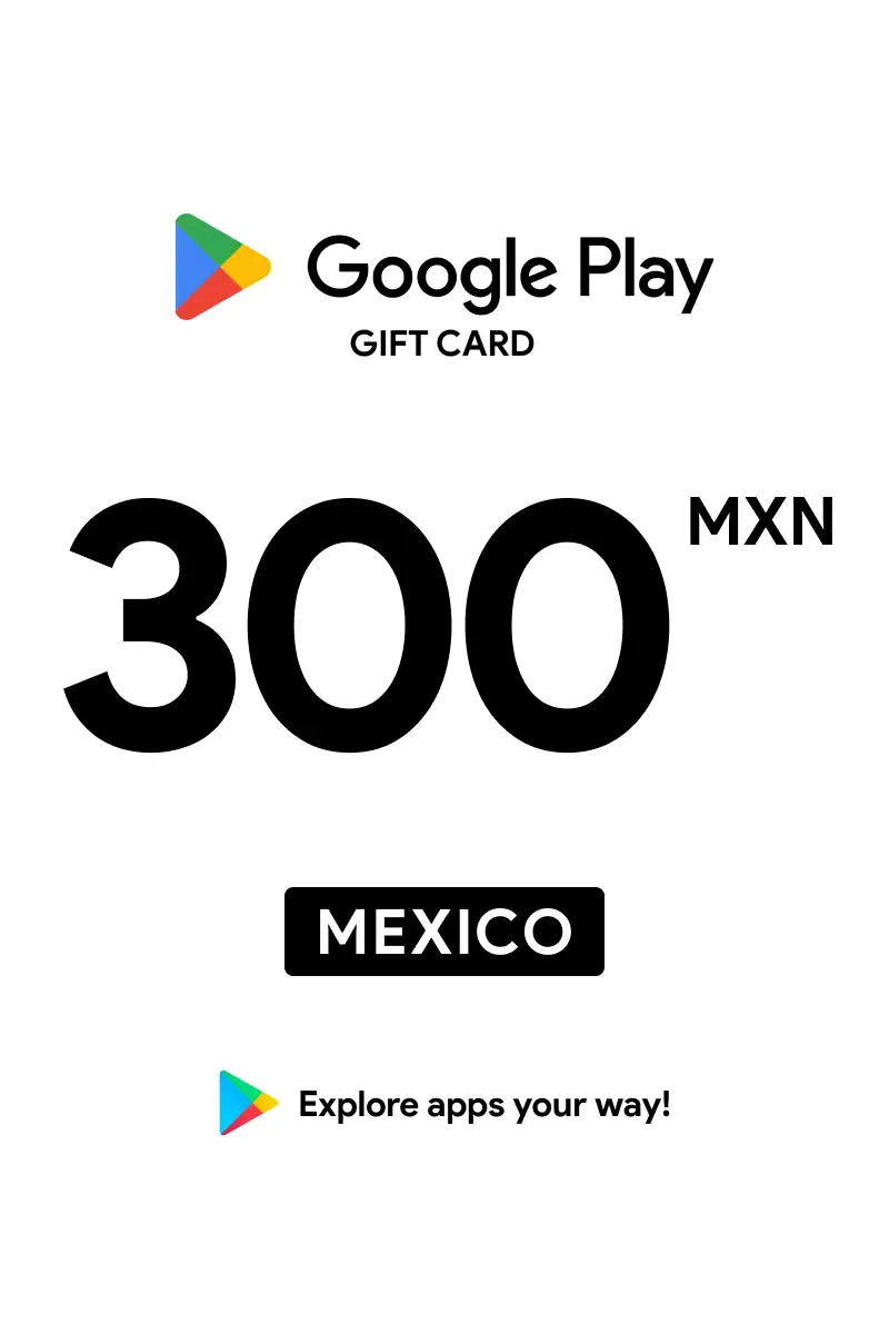 Google Play 300 MXN Gift Card (Mexico) - Digital Key