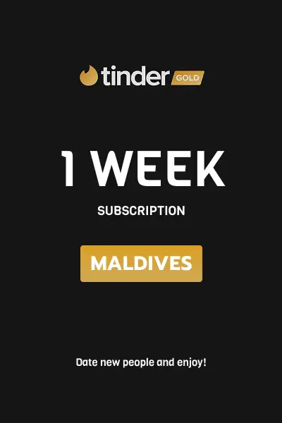 Tinder Gold 1 Week Subscription (Maldives) - Digital Key