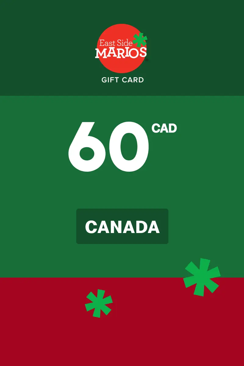 East Side Mario's 60 CAD Gift Card (Canada) - Digital Key