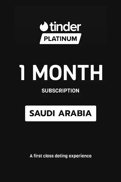 Tinder Platinum 1 Month Subscription (Saudi Arabia) - Digital Key