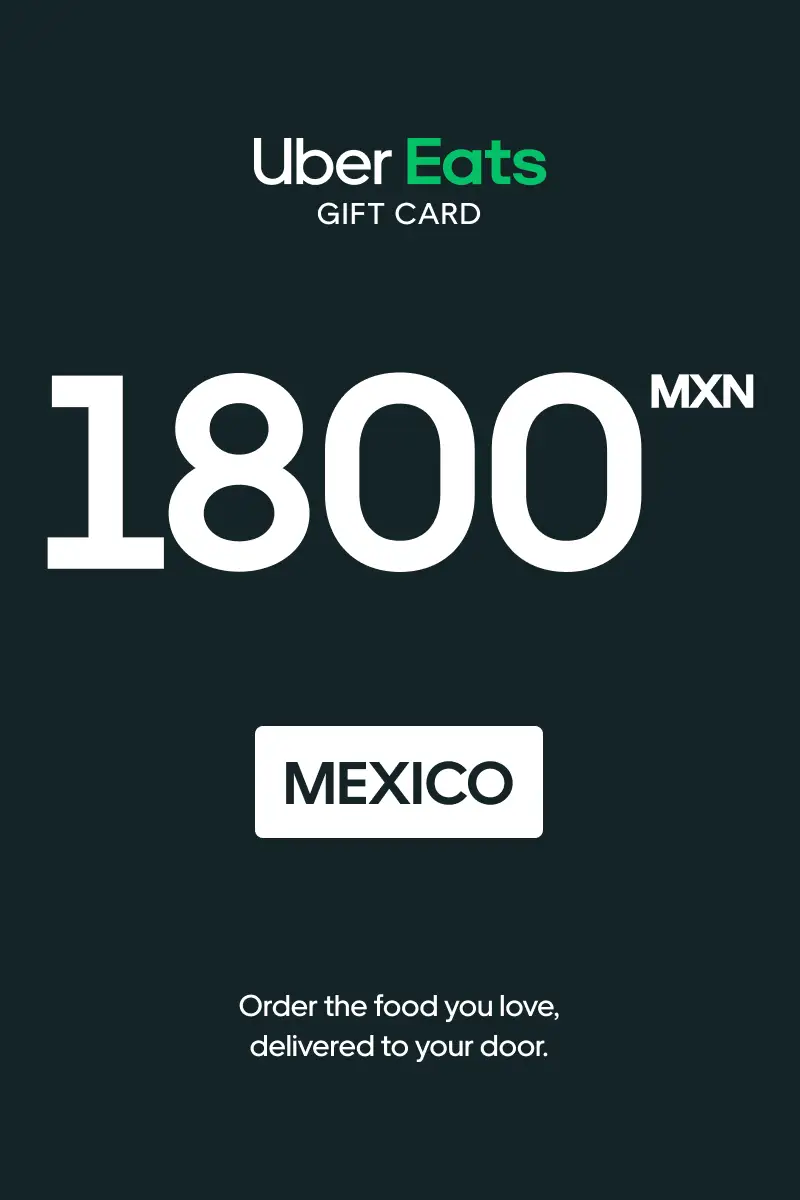 Uber Eats 1800 MXN Gift Card (Mexico) - Digital Key