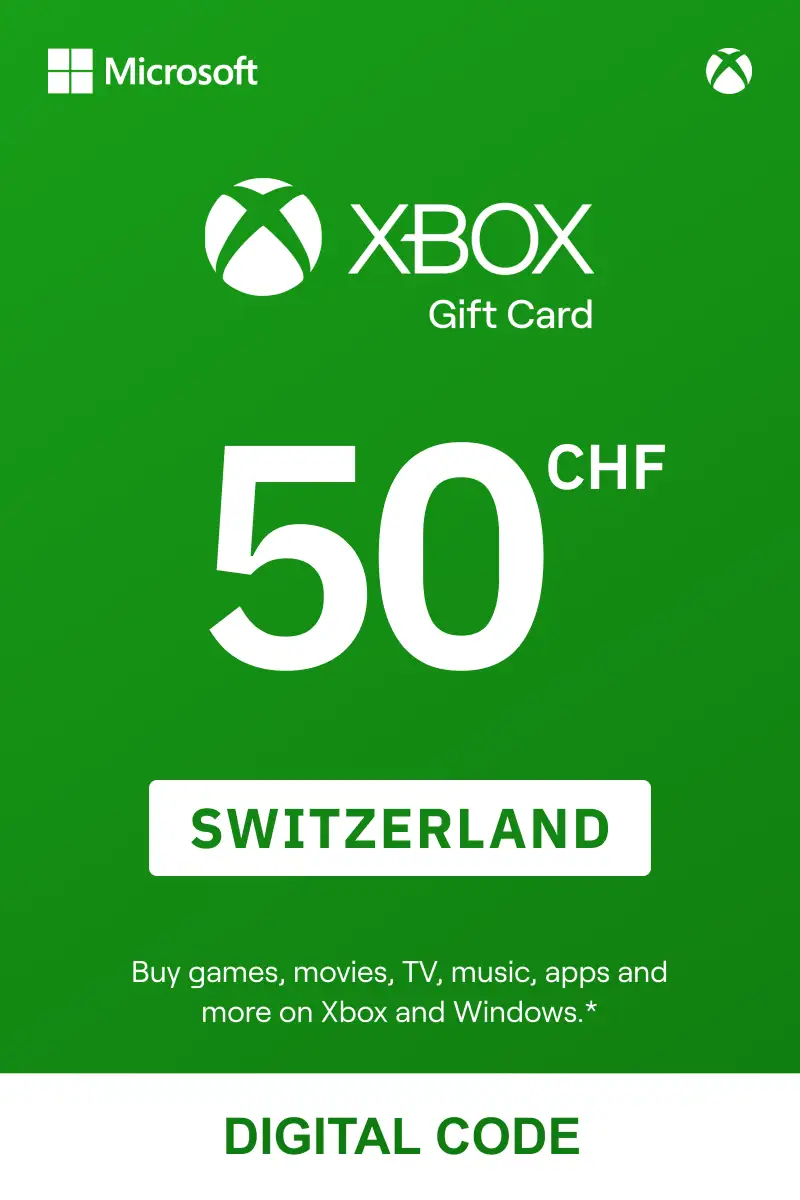Xbox 50 CHF Gift Card (Switzerland) - Digital Key