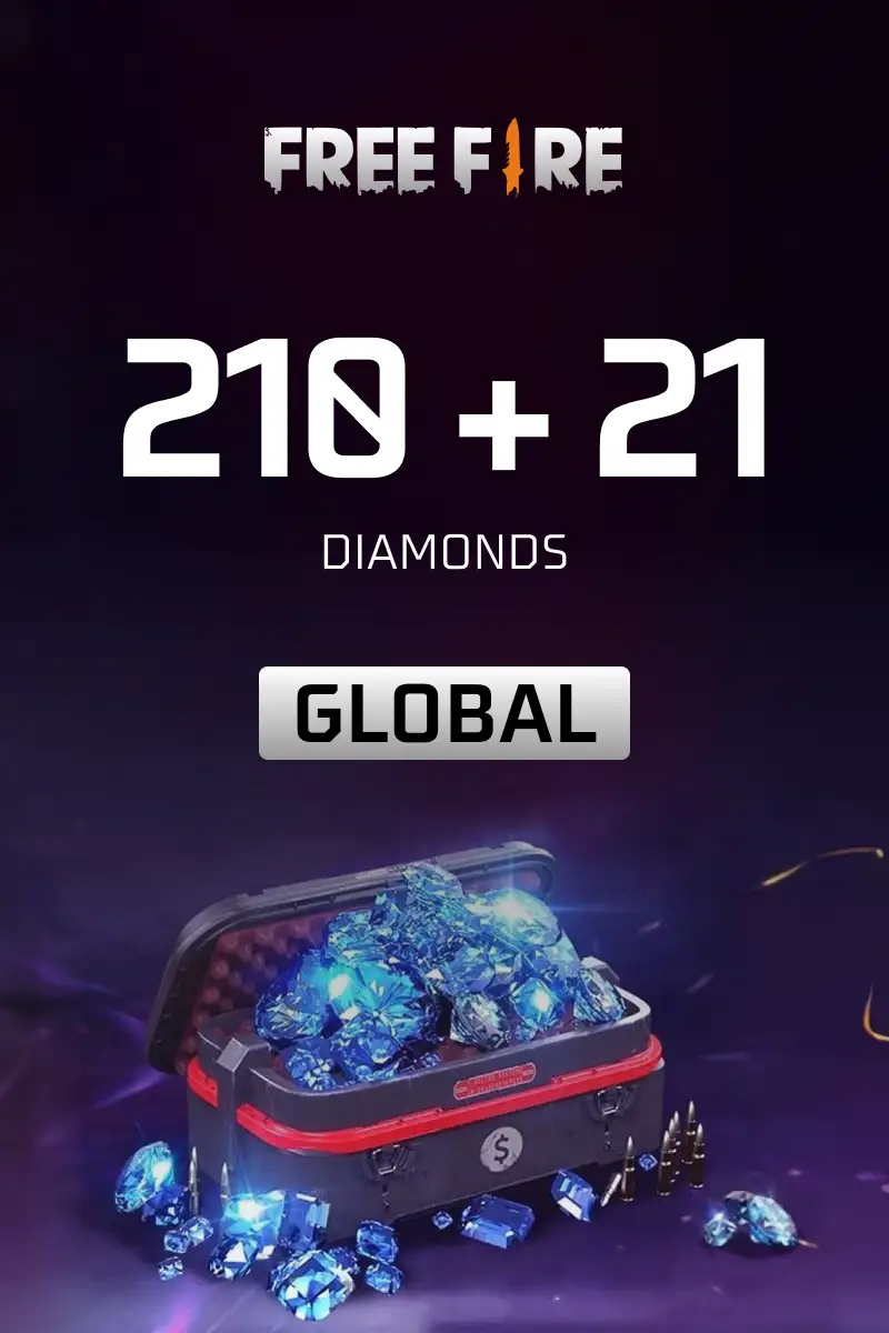 Garena Free Fire - 210 + 21 Diamonds (Global) - Digital Key