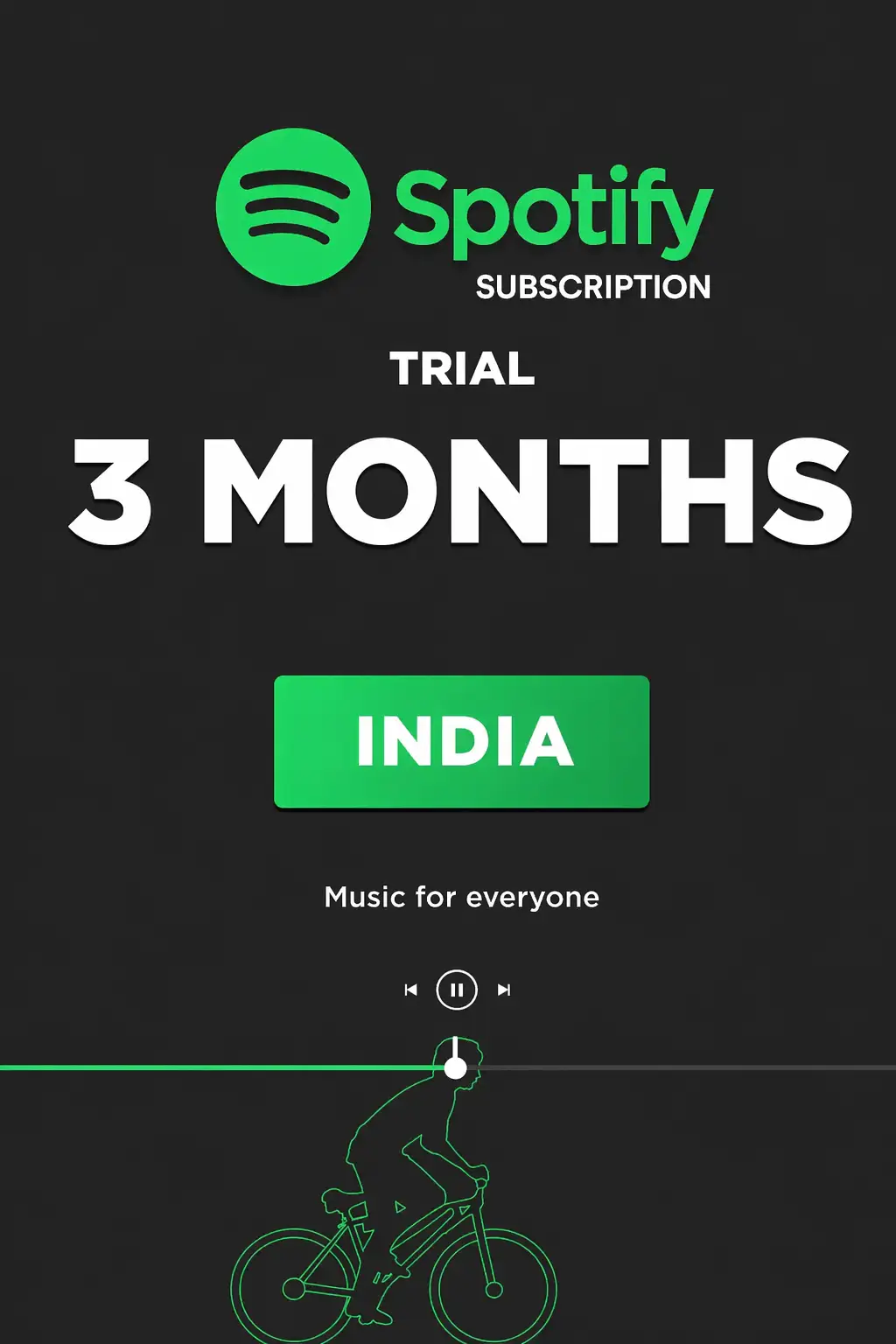 Spotify Premium 3 Months Trial Subscription (India) - Digital Key