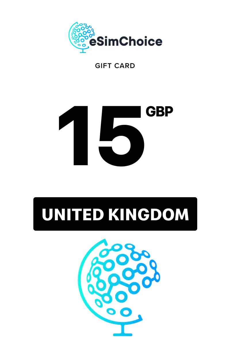 eSimChoice 15 GBP Gift Card (United Kingdom) - Digital Key