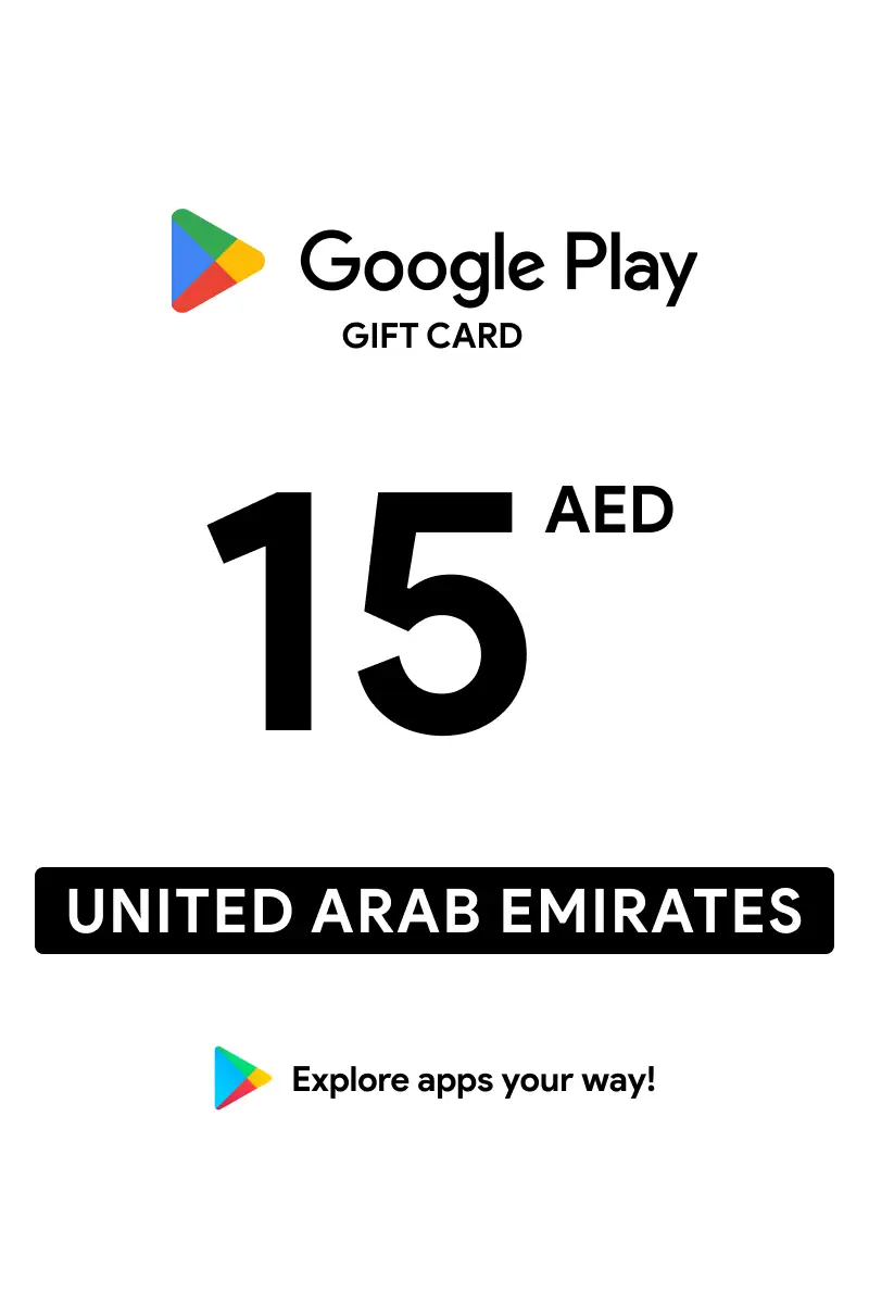 Google Play 15 AED Gift Card (United Arab Emirates) - Digital Key
