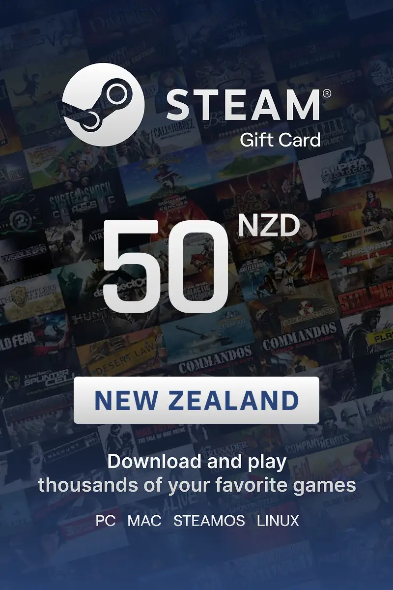 Steam Wallet 50 NZD Gift Card (New Zealand) - Digital Key