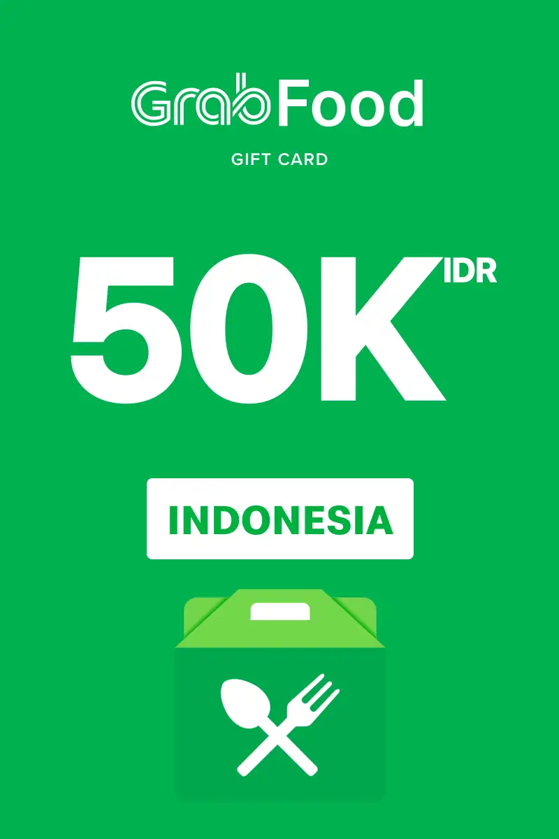 Grab Food 50000 IDR Gift Card (Indonesia) - Digital Key