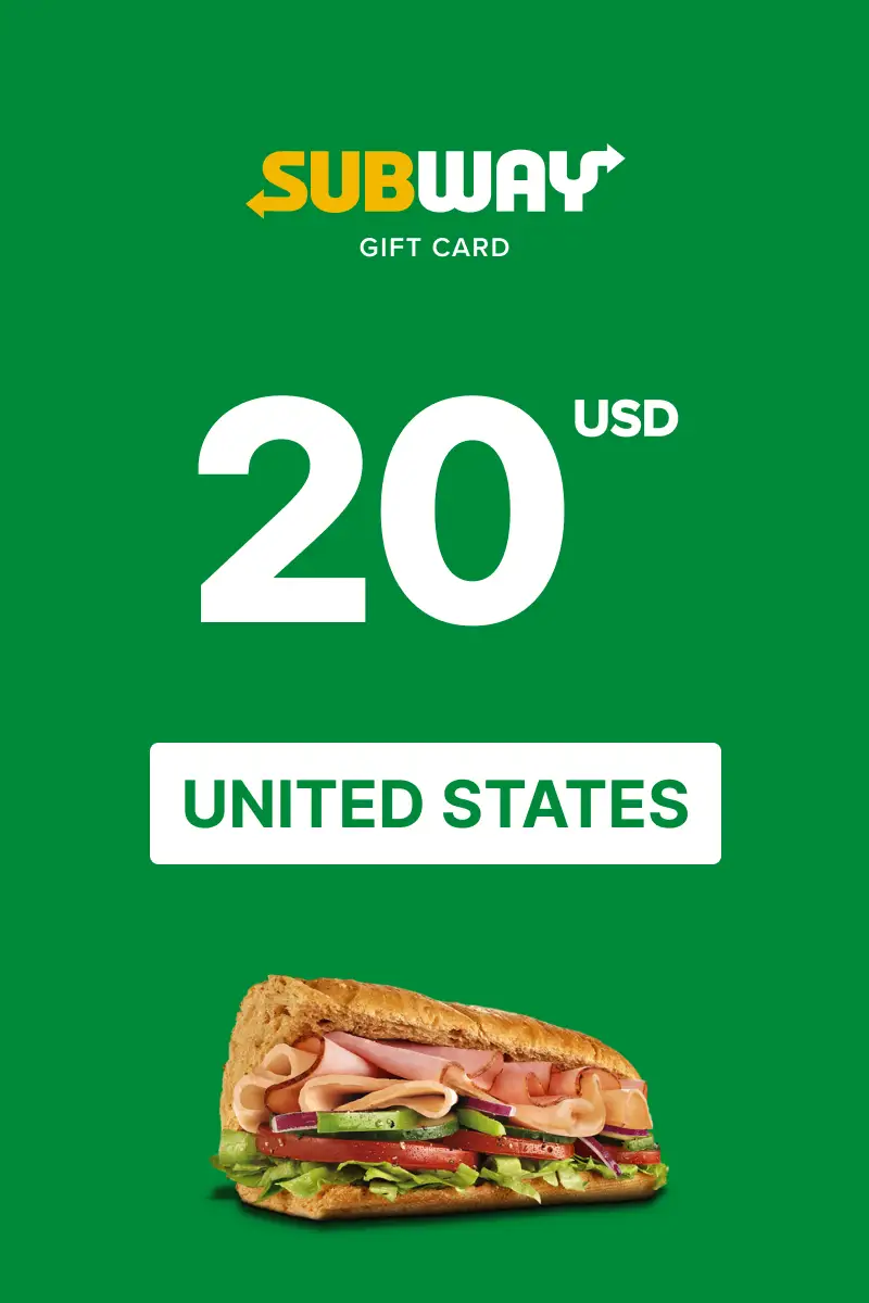 Subway 20 USD Gift Card (United States) - Digital Key