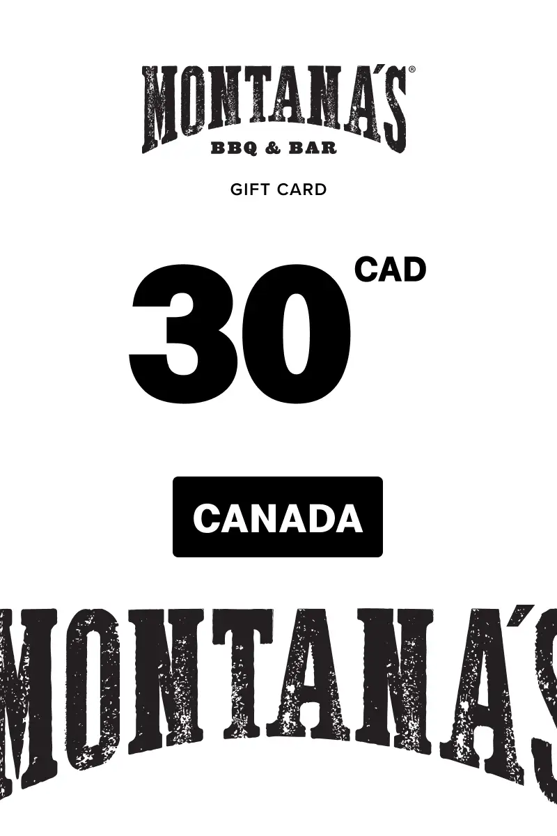 Montana's 30 CAD Gift Card (Canada) - Digital Key
