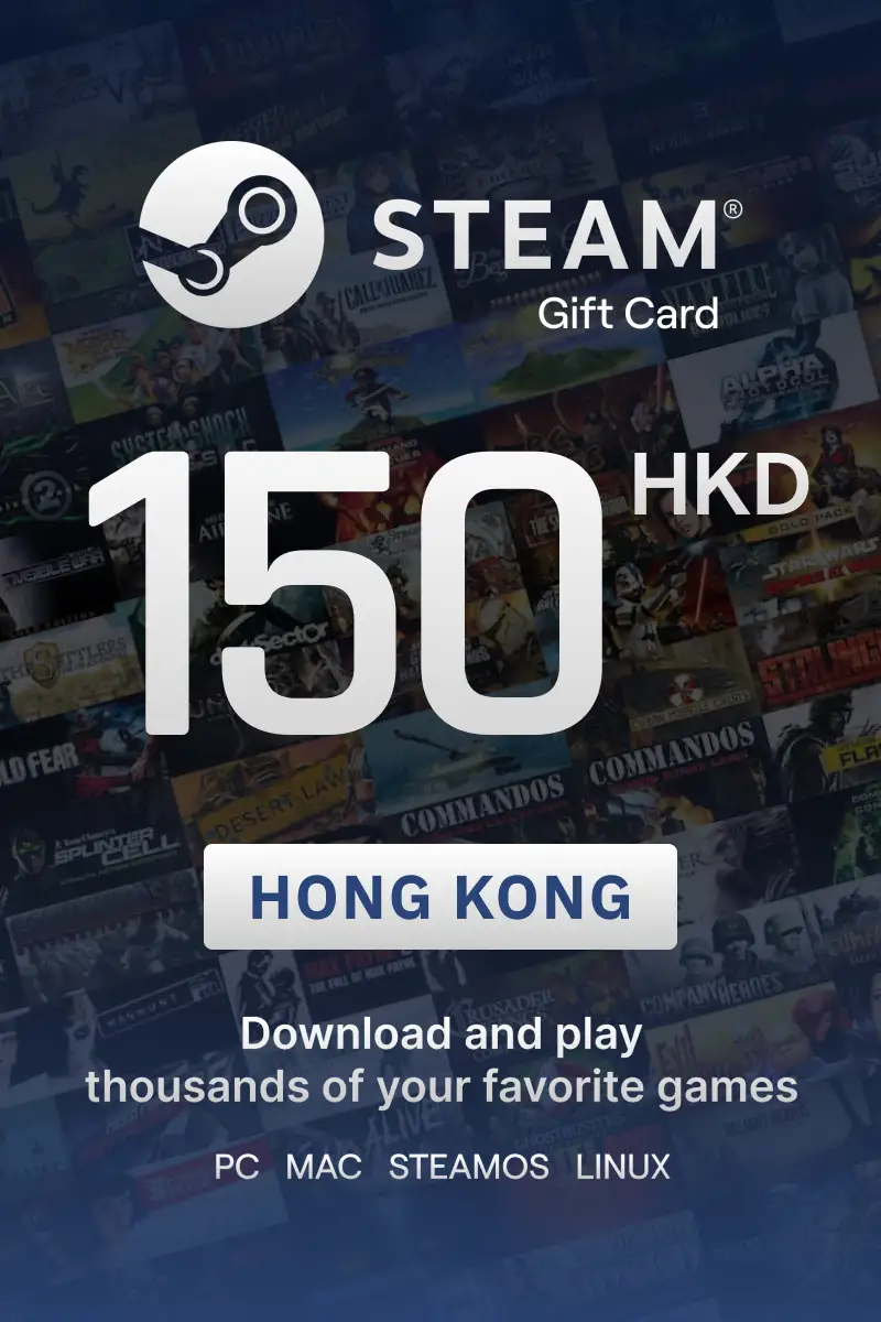 Steam Wallet 150 HKD Gift Card (Hong Kong) - Digital Key