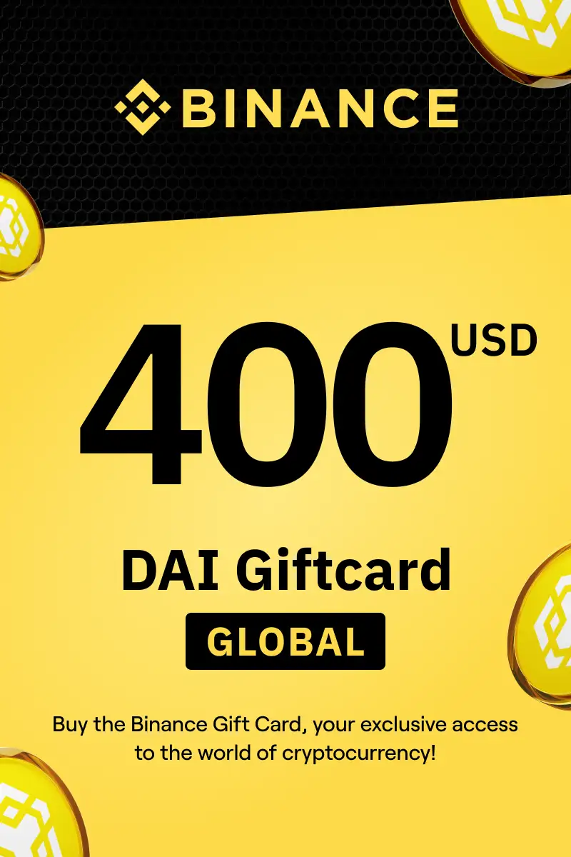 Binance (DAI) 400 USD Gift Card (Global) - Digital Key