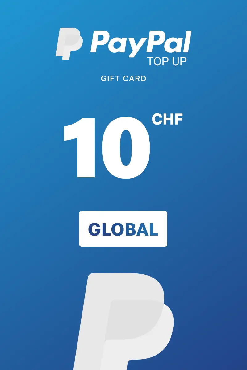PayPal Instant Top Up 10 CHF Gift Card (Global) - Digital Key