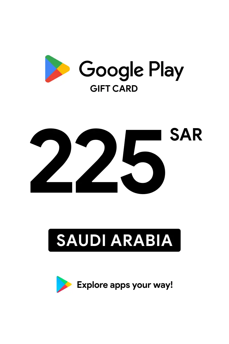 Google Play 225 SAR Gift Card (Saudi Arabia) - Digital Key
