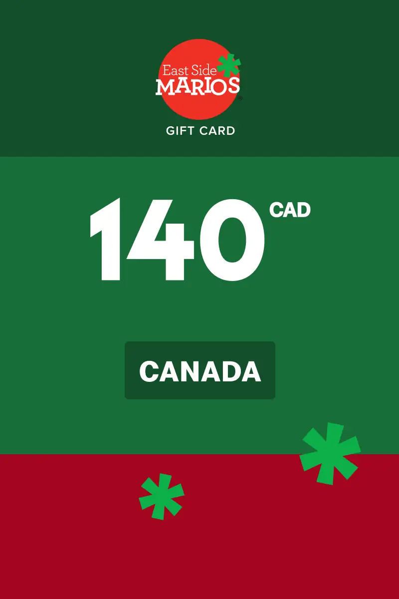 East Side Mario's 140 CAD Gift Card (Canada) - Digital Key