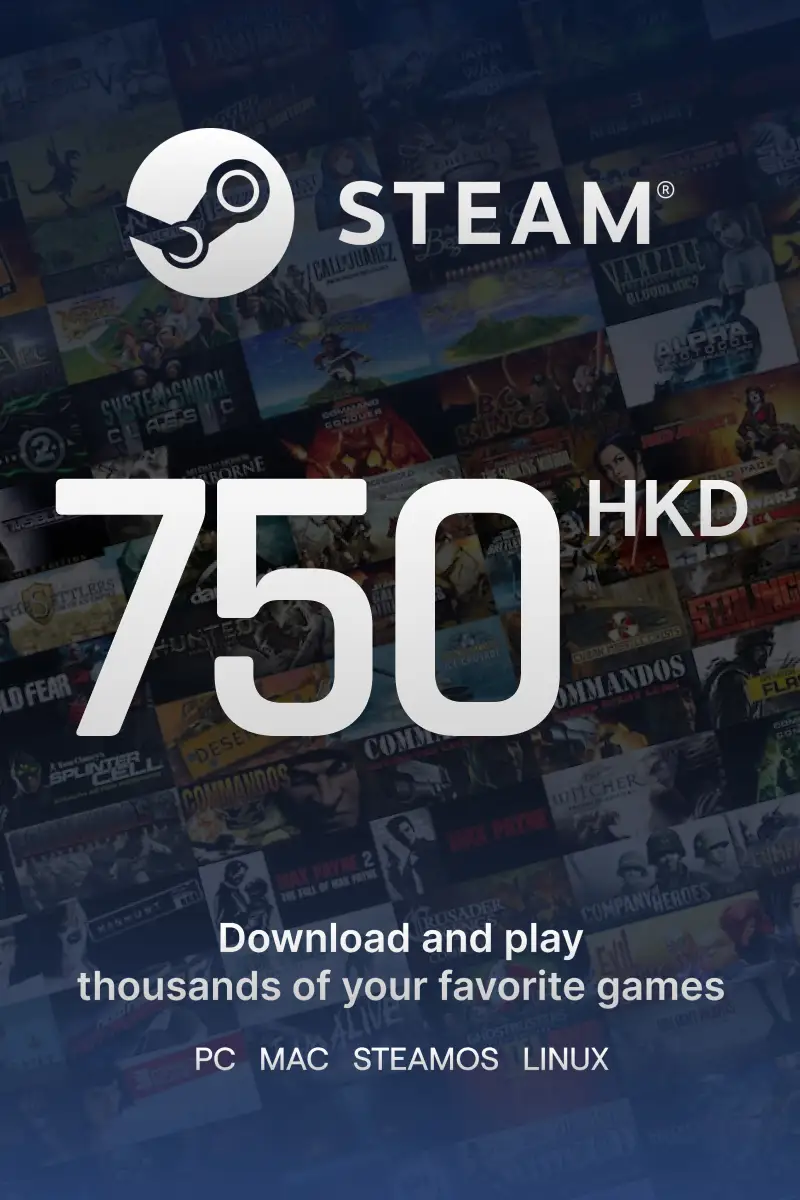 

Steam Wallet $750 HKD Gift Card (HK) - Digital Code