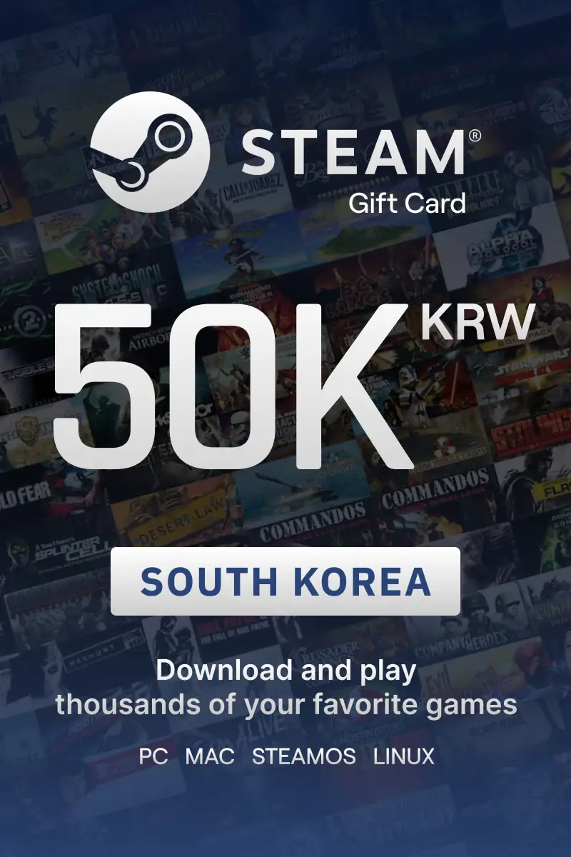 Steam Wallet 50000 KRW Gift Card (South Korea) - Digital Key