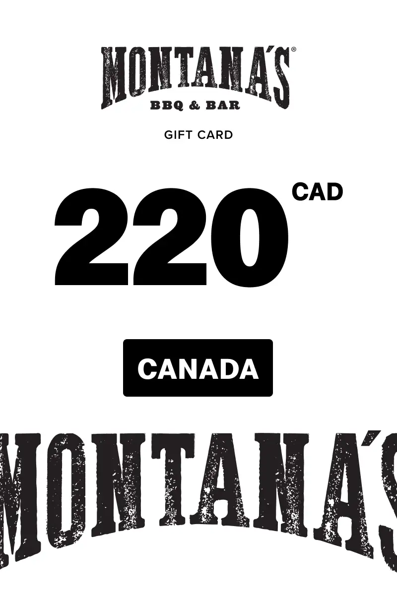 Montana's 220 CAD Gift Card (Canada) - Digital Key