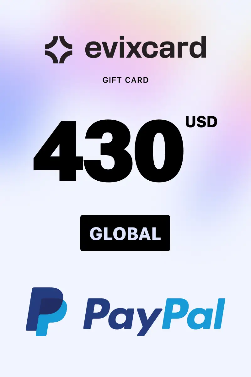 EvixCard PayPal 430 USD Gift Card (Global) - Digital Key