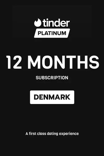 Tinder Platinum 12 Months Subscription (Denmark) - Digital Key