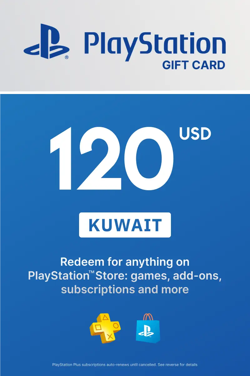 PlayStation Store 120 USD Gift Card (Kuwait) - Digital Key