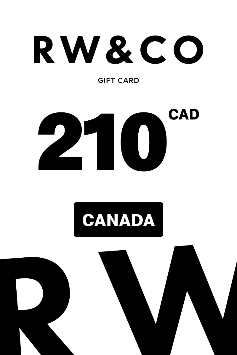 RW and Co 210 CAD Gift Card (Canada) - Digital Key