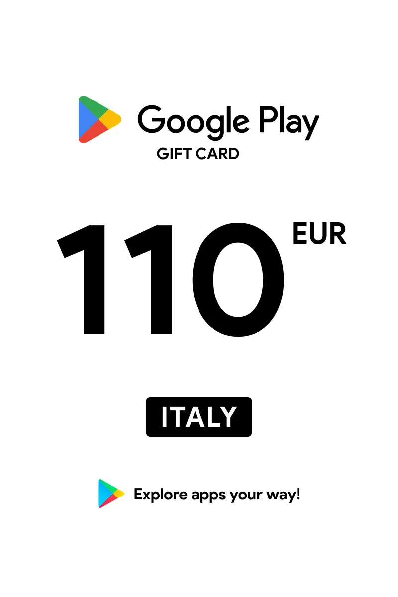 Google Play 110 EUR Gift Card (Italy) - Digital Key