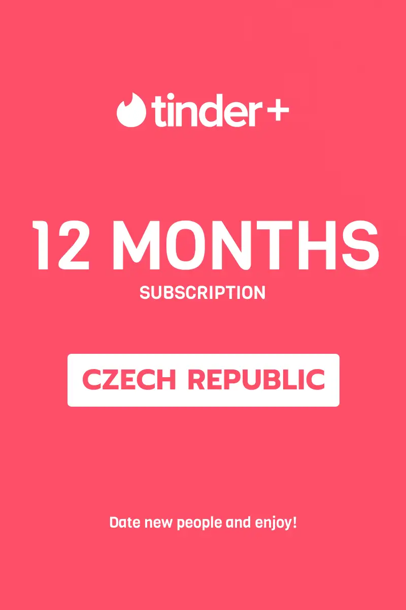 Tinder Plus - 12 Months Subscription (Czech Republic) - Digital Key