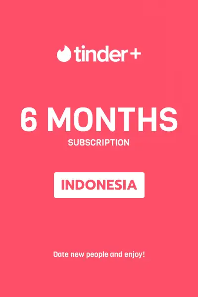 Tinder Plus - 6 Months Subscription (Indonesia) - Digital Key