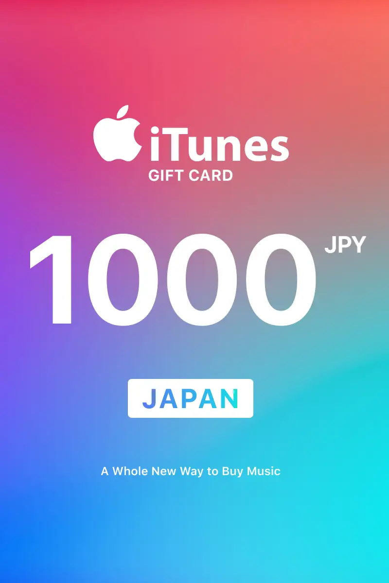 Apple iTunes 1000 JPY Gift Card (Japan) - Digital Key