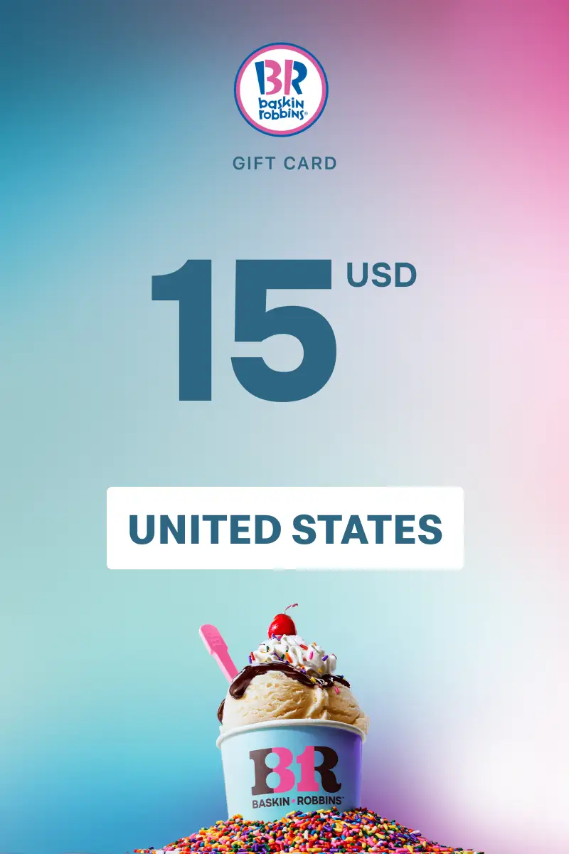 Baskin Robbins 15 USD Gift Card (United States) - Digital Key