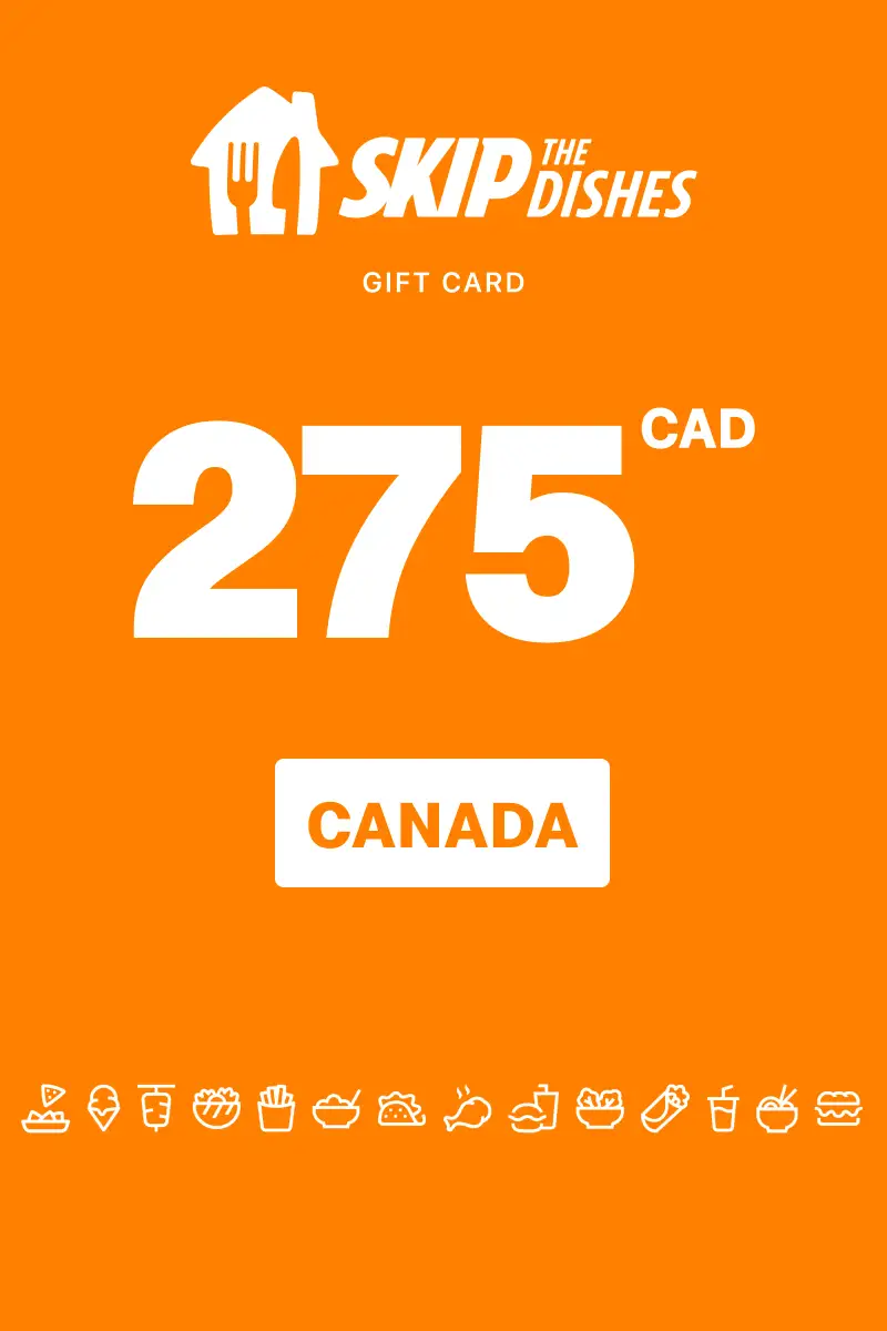 SkipTheDishes 275 CAD Gift Card (Canada) - Digital Key