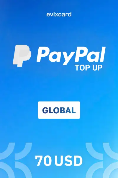 EvixCard PayPal 70 USD Gift Card (Global) - Digital Key