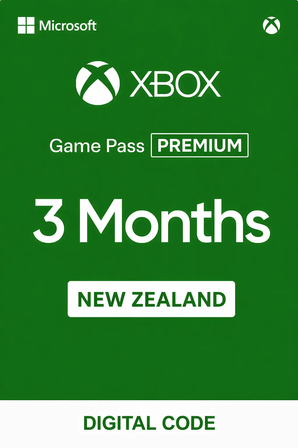 Xbox Game Pass (Premium) 3 Months (New Zealand) - Xbox Live - Digital Key